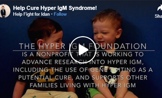 FOUNDATION’S FOUNDERS SHARE SON’S STORY AS HE UNDERGOES SECOND TRANSPLANT TO CURE HYPER IGM SYNDROME